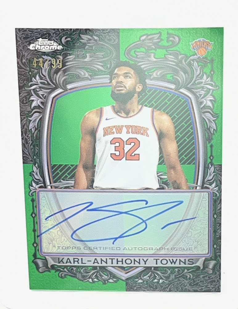 2025-26 Topps Chrome Karl-Anthony Towns Signature Style /99 Auto Knicks