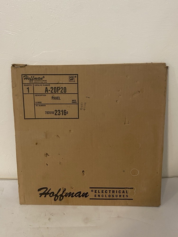 Hoffman A20P20 White Panel for Type 3R, 4, 4X, 12 & 13 Enclosure, Steel
