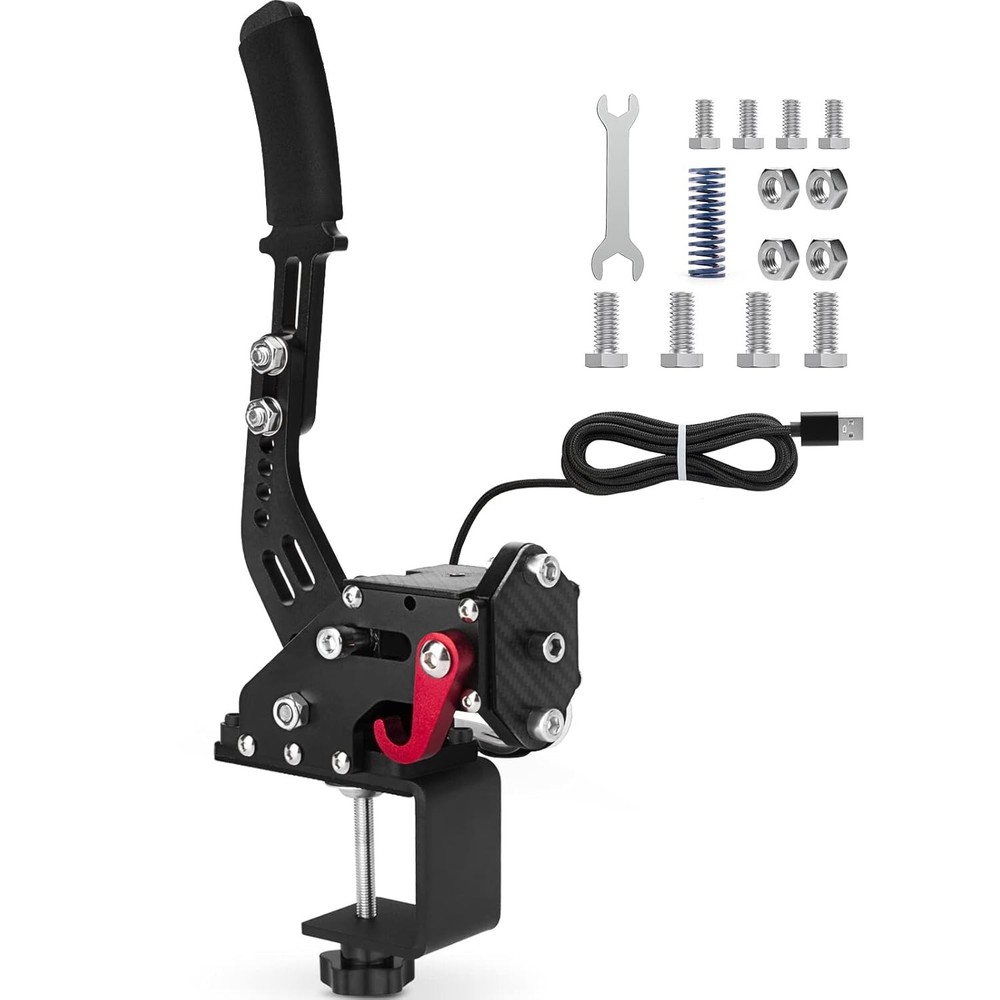 Accurate USB Racing Handbrake for Logitech G-Series & THRUSTMASTER - Easy Setup-image