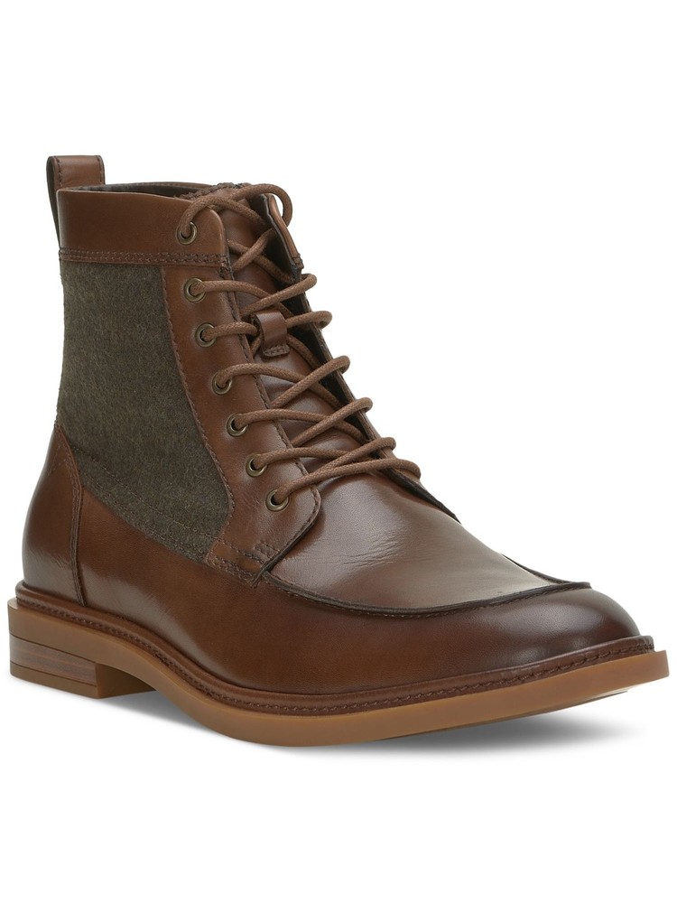 Vince Camuto Brown Block Heel Pull-Tab Boots for Men Size 12 M