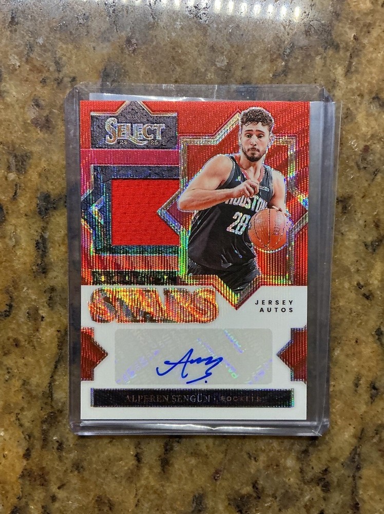 2024-25 Select Alperen Sengun Red International GAME USED Patch Auto JSY #28/30
