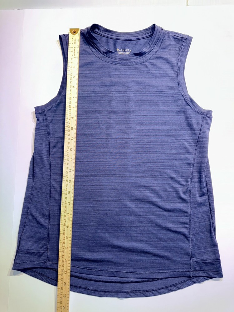 Athleta Top Womens Small Blue Pacifica Illume UPF Relaxed Tank Sleeveless Gym XS