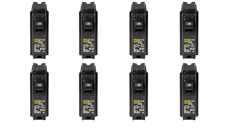 Homeline 20 Amp Single-Pole Circuit Breaker Pack Of Eight Ships From USA Today