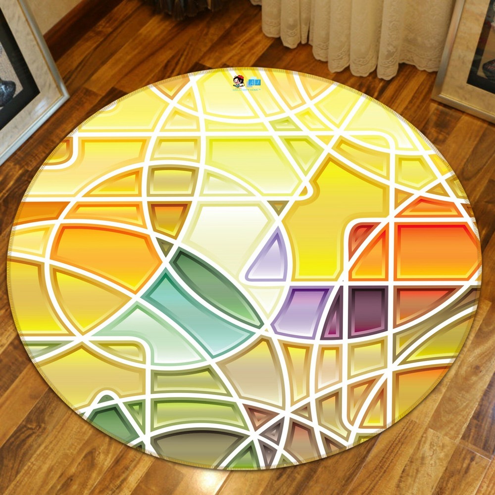 3D Color Graphics Round NAO10456 Game Rug Mat Elegant Photo Carpet Mat Fay