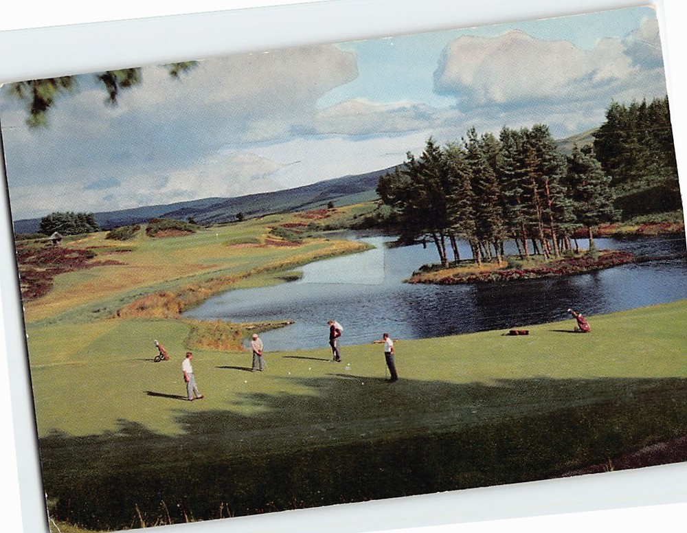 Postcard 13th Green Queens Golf Course Gleneagles Hotel Auchterarder Scotland