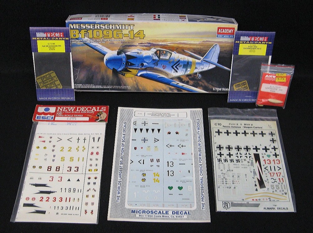 1/72 Academy Models MESSERSCHMITT Bf-109G-14 Fighter + 6 DETAIL SETS *MINT*