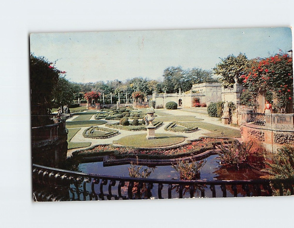 Postcard Vizcaya James Deering Estate Dade County Miami Florida USA America