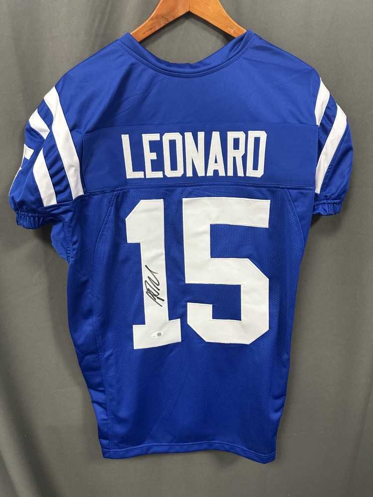 Riley Leonard Signed Indianapolis Colts Football Jersey AUTO JSA Sz XLPROBSTEIN is actively accepting consignments !!