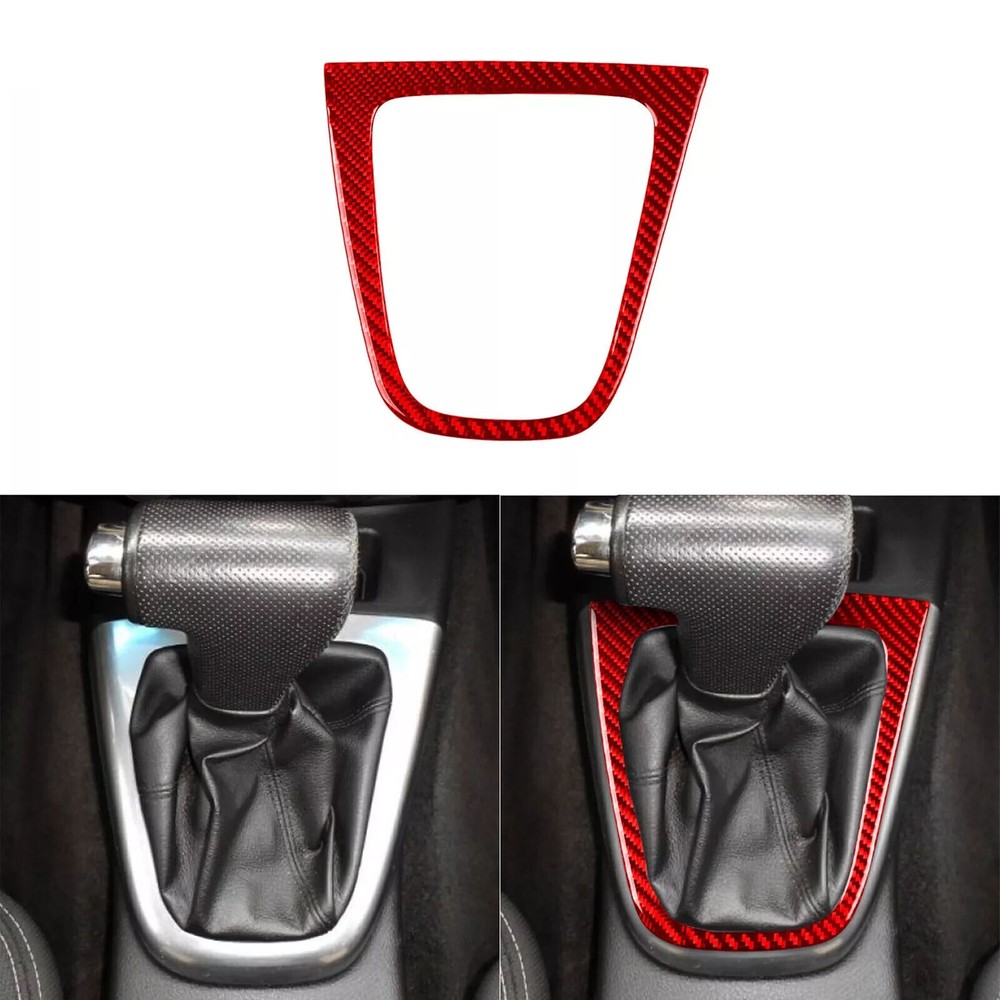 Red Carbon Fiber Center Console Gear Shift Panel Frame Trim For Hummer H3 06-10