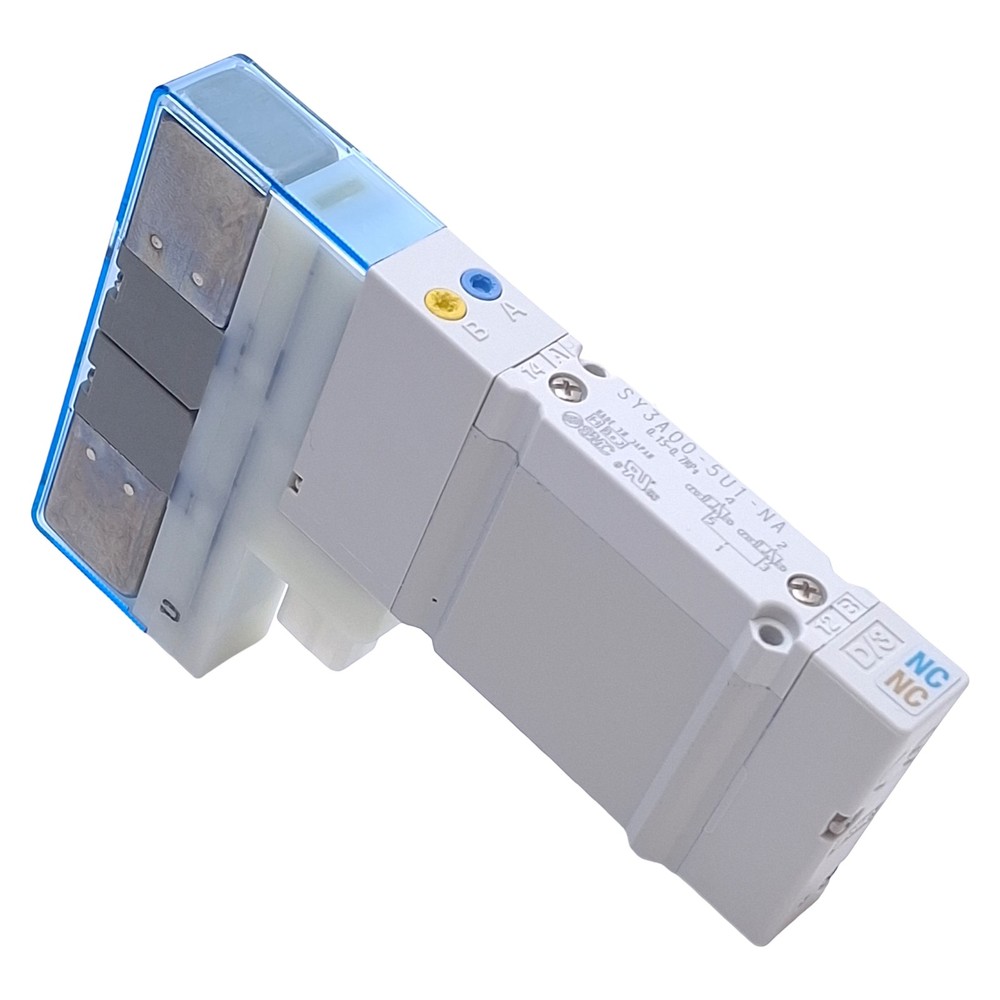 SMC SY3A00-5U1-NA Dual Solenoid Valve, 4-Position 3-Port, 0.7MPa, 24VDC Coil