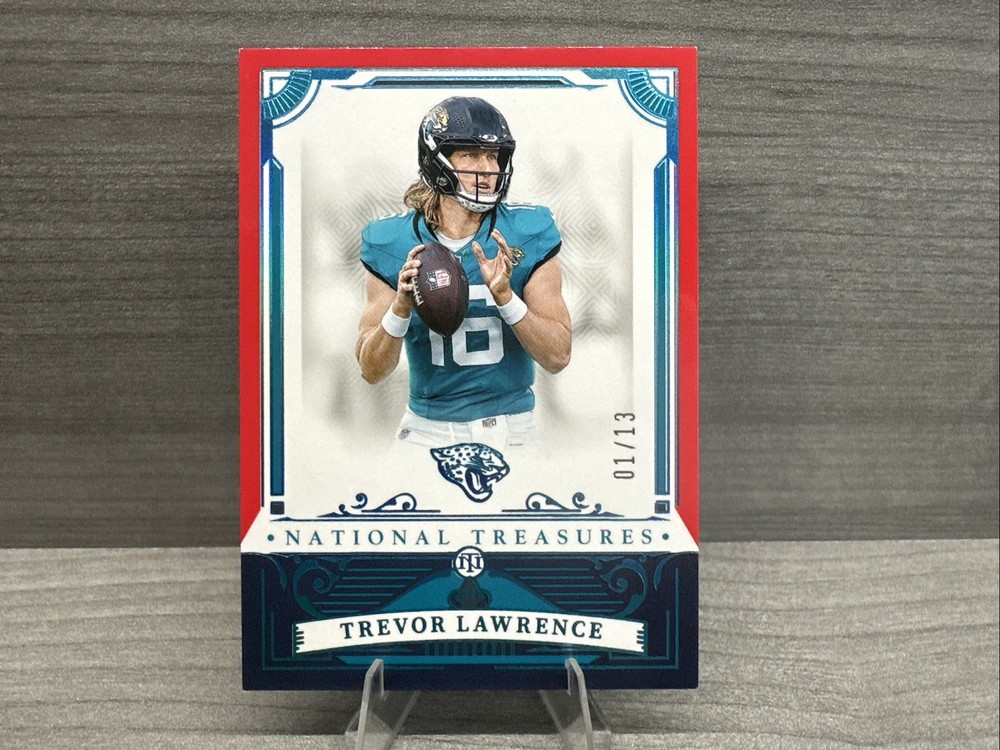 2025 National Treasures Trevor Lawrence SP Jacksonville Jag #1/13 First On Print