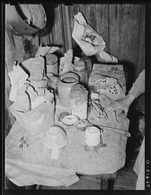 Photo:Mexican table and hand of Mexican woman. San Antonio, Texas