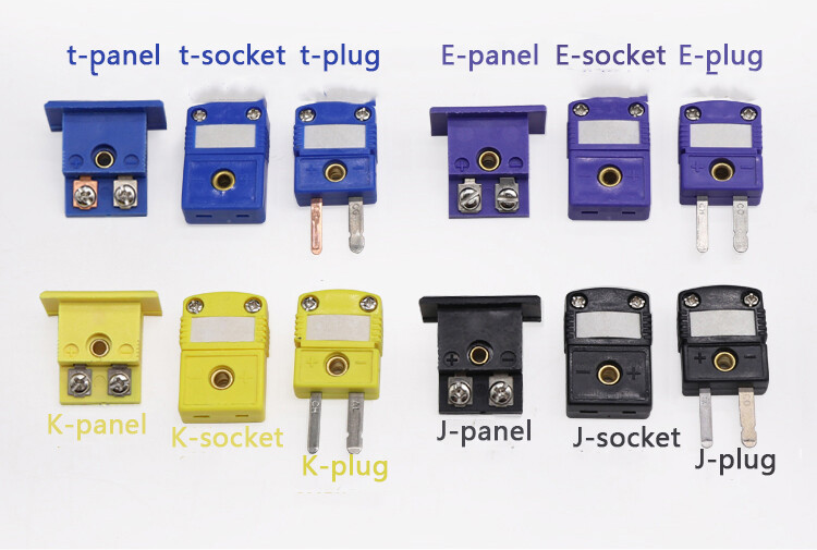 K/T/J/E-Type Thermocouple Miniature Socket Panel Mount Plug Connector Tool Kit