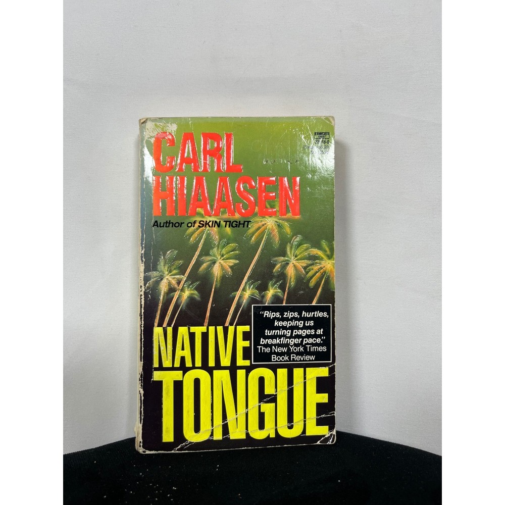 Native Tongue Carl Hiaasen Paperback Book 1991 Fawcett Crest Fiction Mystery