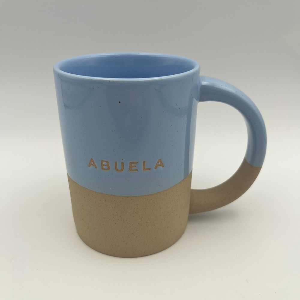 Target Room Essentials ABUELA Blue & Natural Stoneware Mug 2025 New-image