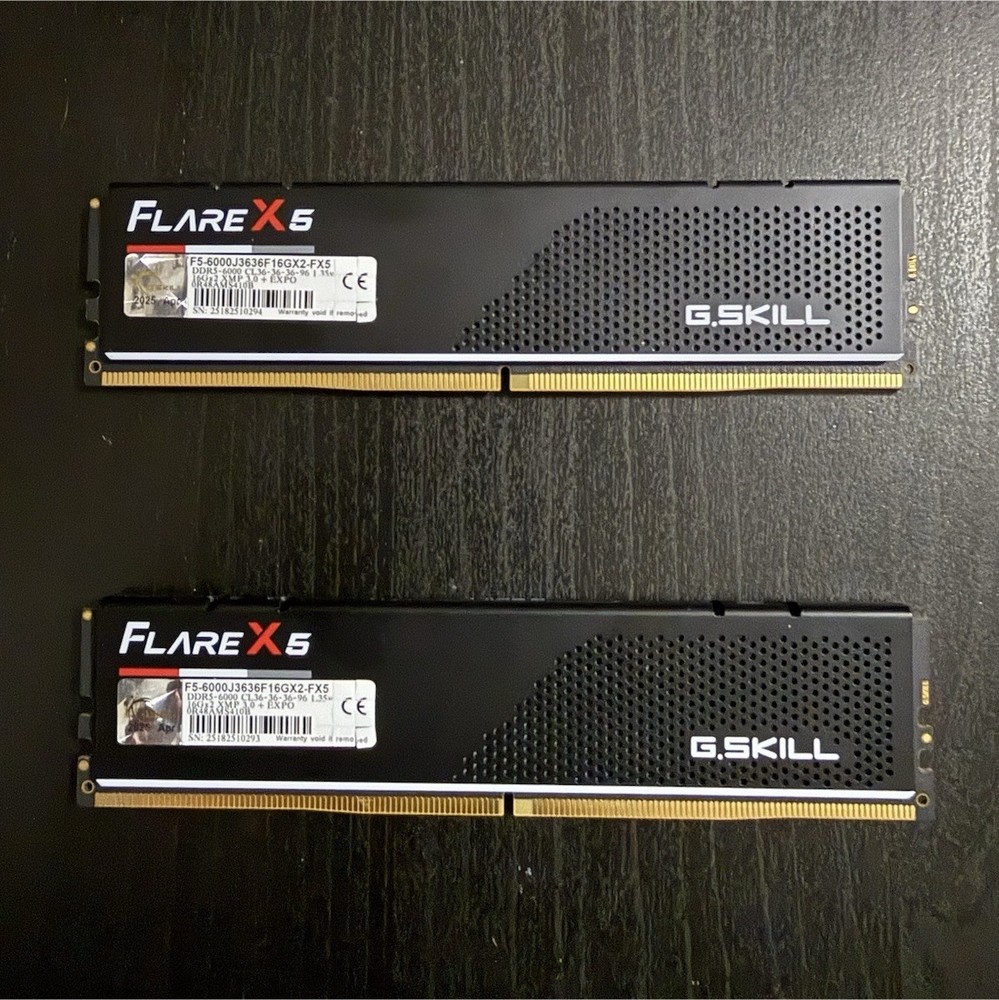 G.SKILL Flare X5 32GB (2x16GB) DDR5-6000 DIMM Non-ECC RAM F5-6000J3636F16GX2-FX5