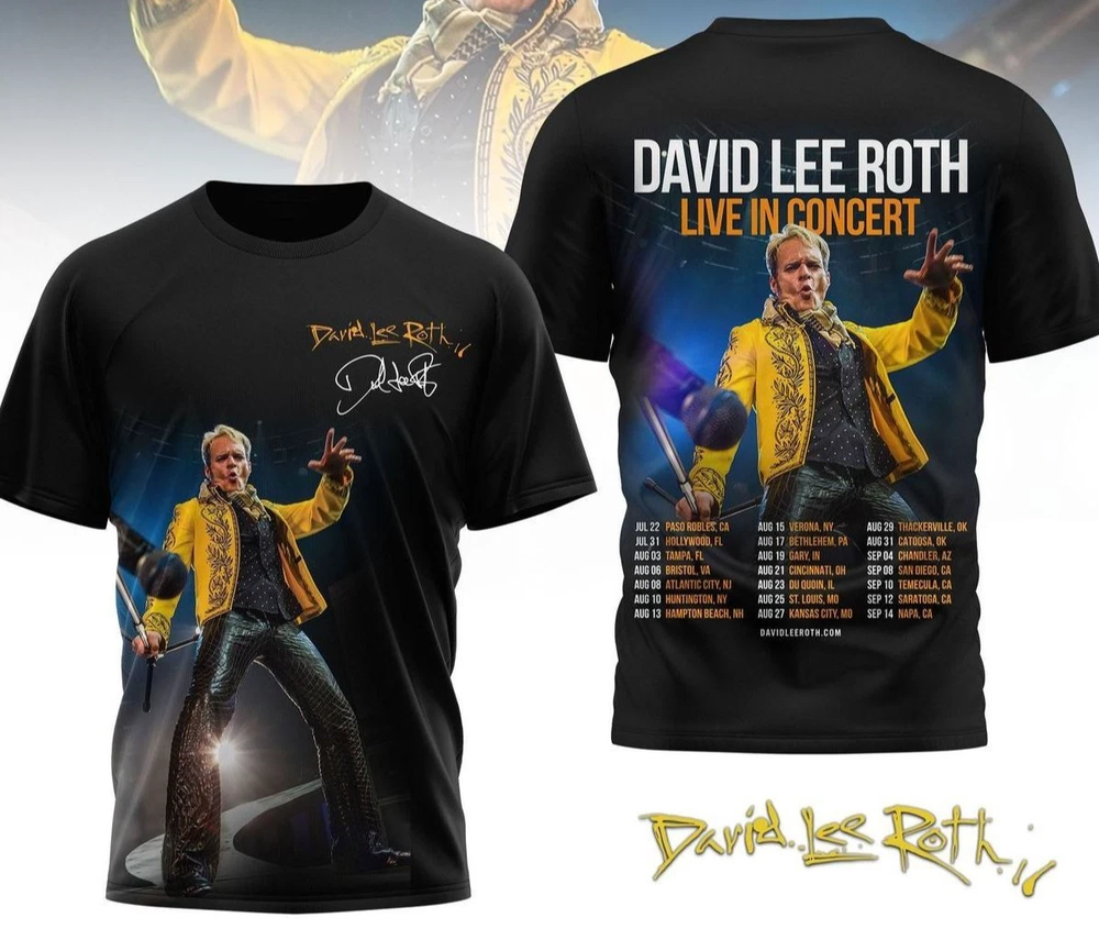 David Lee Roth Live In Concert ALl size  shirt S-234XL