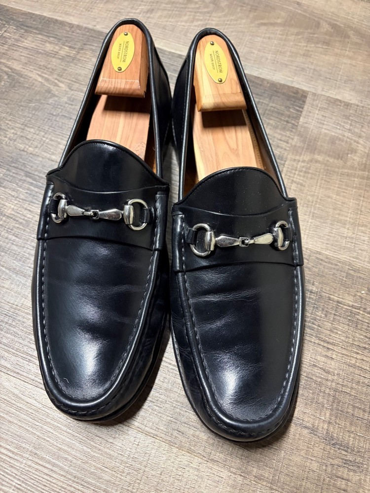 Allen Edmonds Mens Verona Leather Horse Bit Italian Loafers Black Size 12D