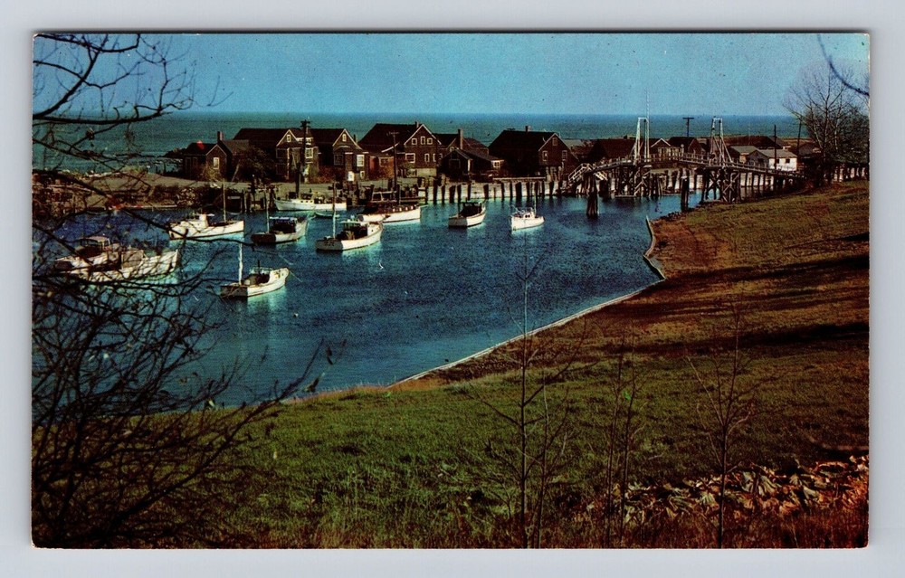 Ogunquit ME-Maine, Perkins Cove and Bridge, Vintagecard