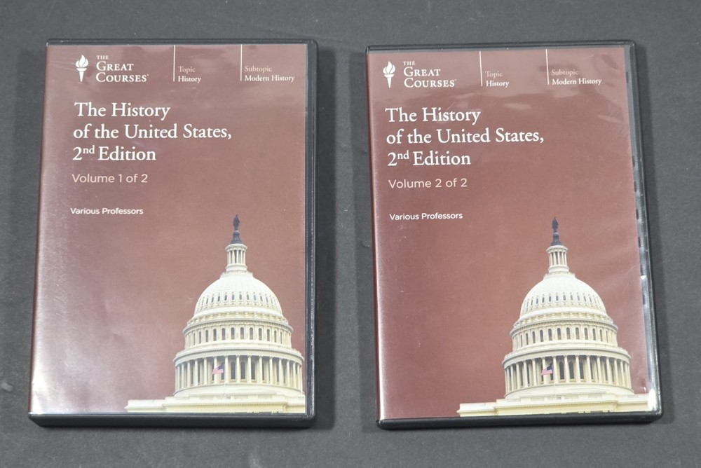 Great Courses: The History of United States 2nd Edition Parts 1&2 DVDs Only