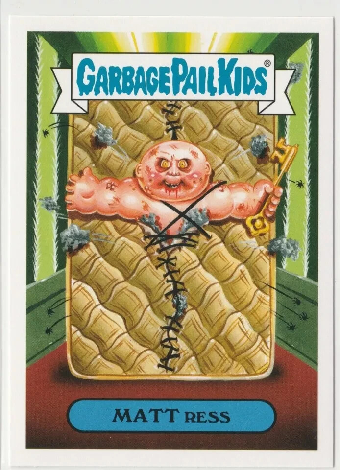 Matt Resse #1a Garbage Pail Kids GPK 2016 Prime Slime Trashy TV Trading Card