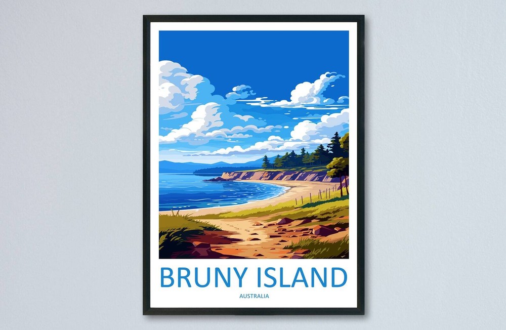 Bruny Island Travel Print Wall Art for Stylish Home Décor Wall Hanging