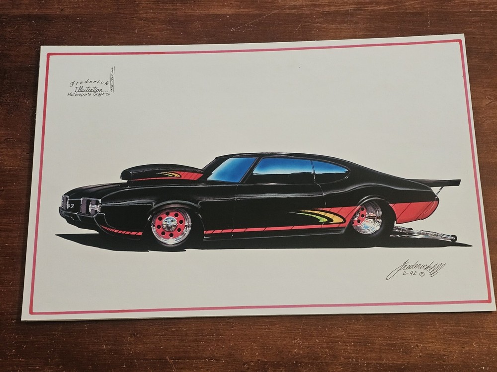1970 Oldsmobile Cutlass 442 Muscle Car Art Print By Tim Frederick Olds  Rod