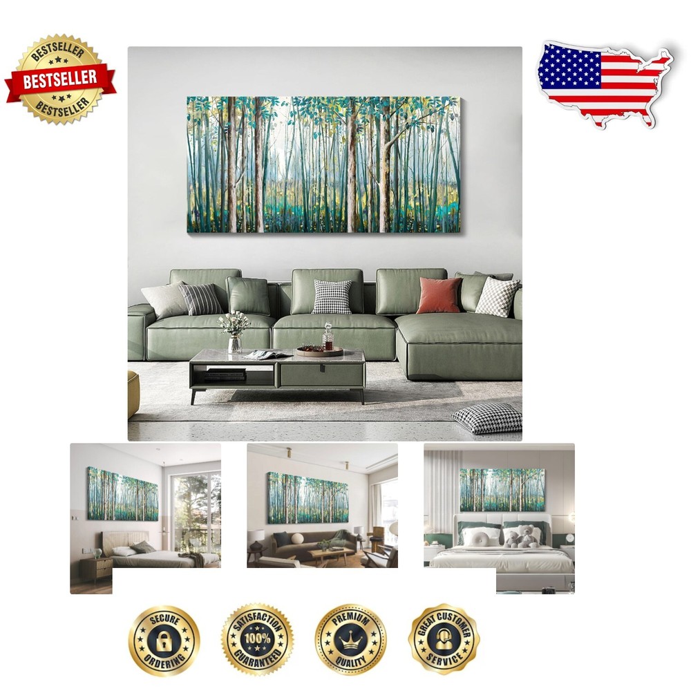 Vibrant 29x58 Nature Landscape Canvas Art Ideal for Living Room Decor