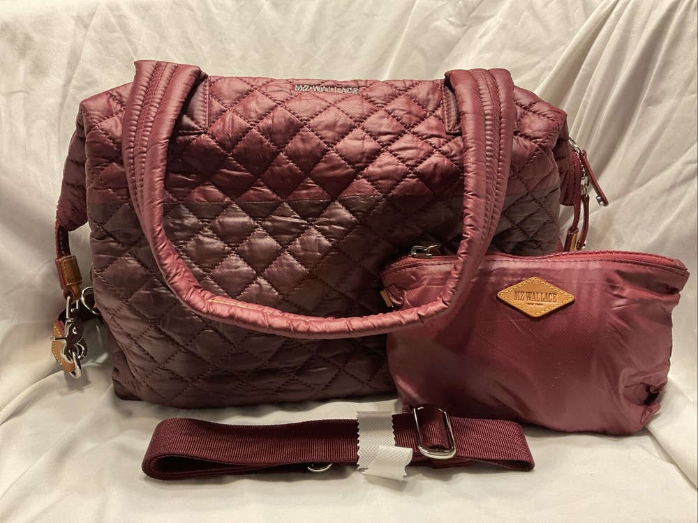 MZ WALLACE Sutton Two Tone Red Tote Luxury Designer Bag NEW