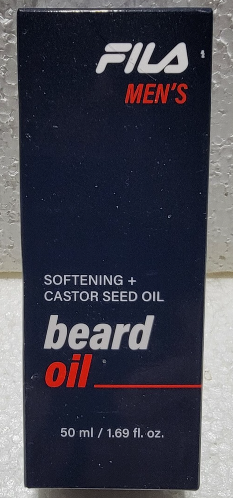 FILA MEN'S SOFTENING+CASTOR SEED OIL BEARD OIL, 50 ml, FOR MEN, GREAT ITEM!