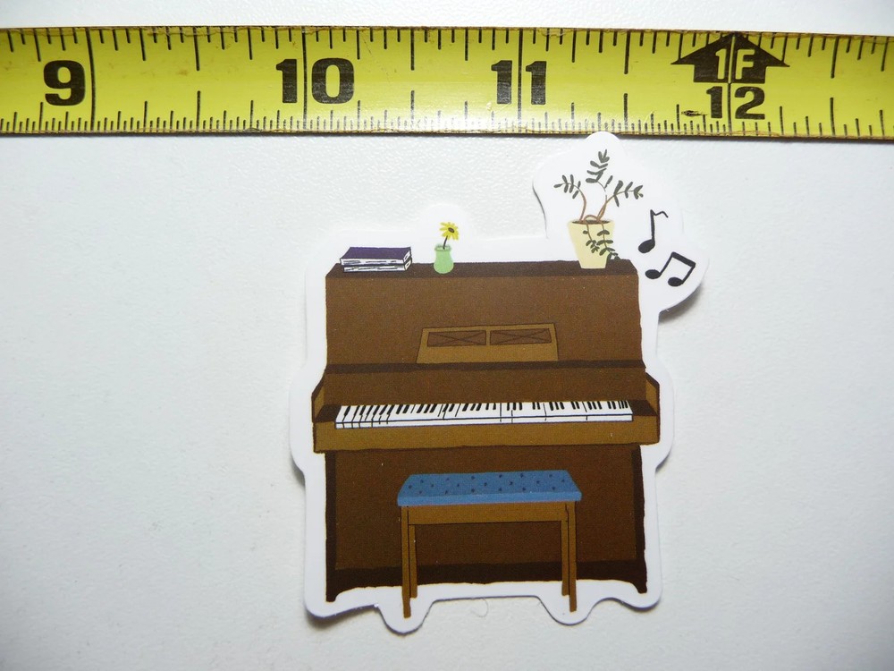 PIANO NOTES BAR SMALL STICKER DECAL BAND SONGS MUSICIAN FUNNY