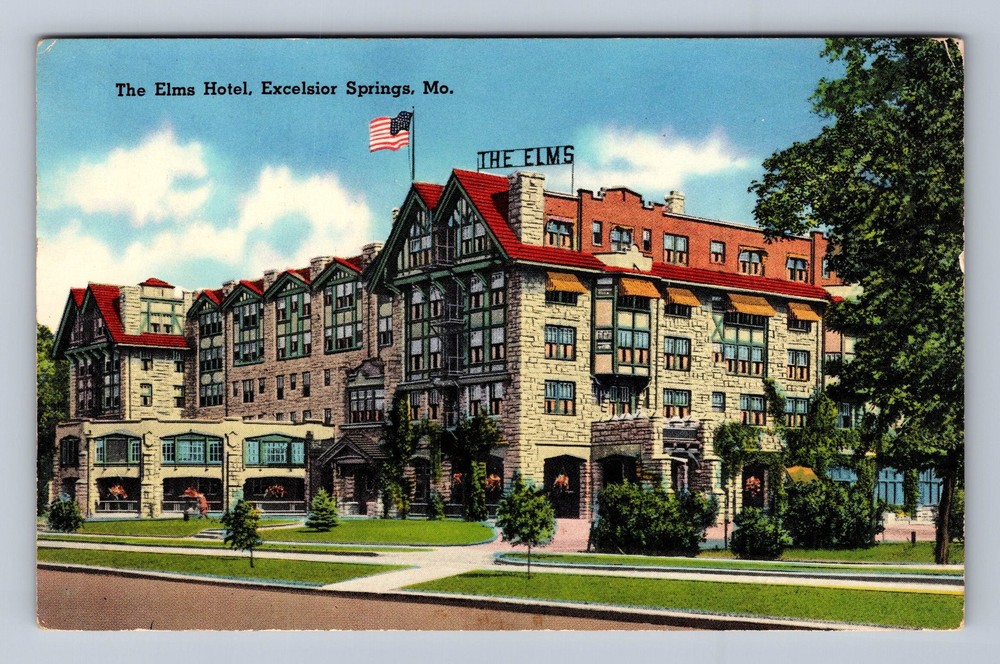Excelsior Springs MO-Missouri The Elms Hotel Vintage Postcard Post