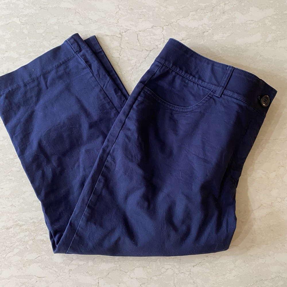 Briggs Size 10 Women’s Navy Blue Crop Dress Capri Pants