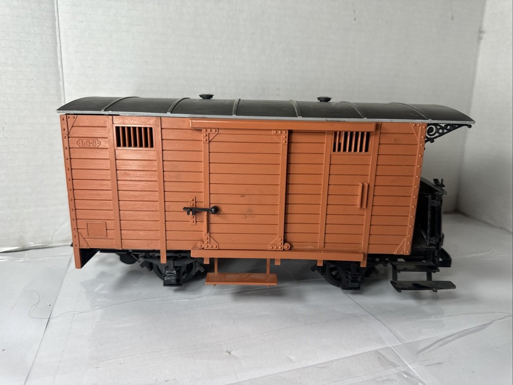 LGB G Scale Covered Goods Wagon Box Car For Train, Set Layout