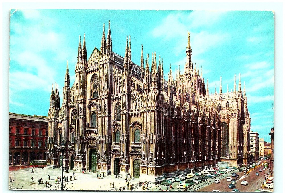 S02-4762, Duomo Square, Milano, Italy C1960S To Usa, Postcard