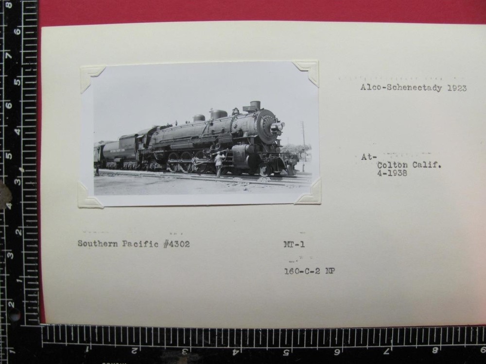 Photo Of Southern Pacific Railroad 2-8-2 Locomotive #4302 Colton California