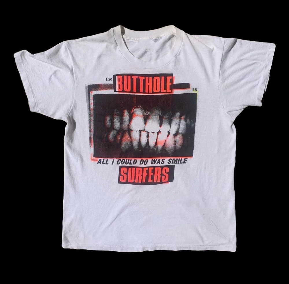 Hot Butthole Surfers Band All I Could Do Was Smile Shirt White S-5XL UE032