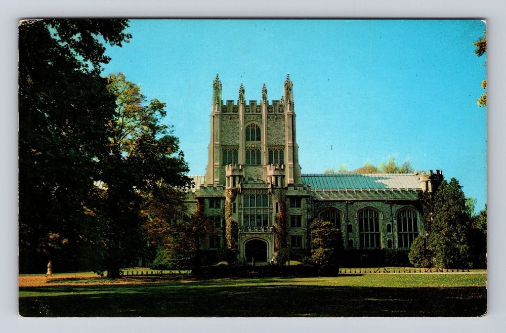 Poughkeepsie NY- New York, Thompson Memorial Library, College, Vintage Postcard