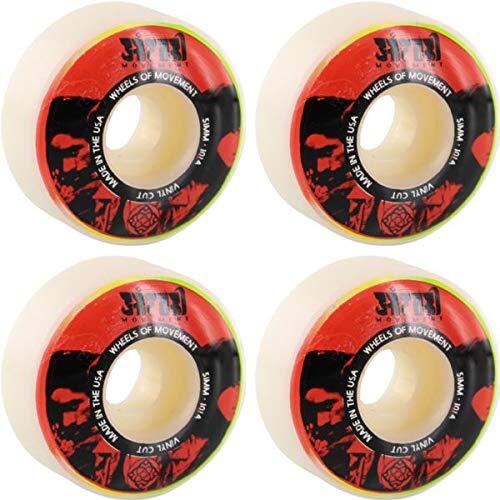 Satori Movement Vinyl White/Red Skateboard Wheels - 51mm 101a (Set of 4)