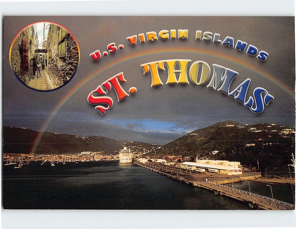 Postcard Aerial View St. Thomas US Virgin Islands