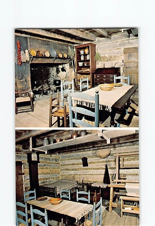 Postcard Interior John Allen House Alamance Battlegrounds North Carolina USA