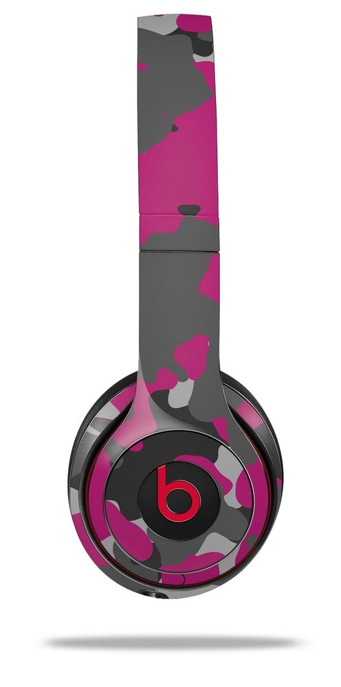 Skin Beats Solo 2 3 Old School Camouflage Hot Pink Wire Headphones NOT INCLUDED