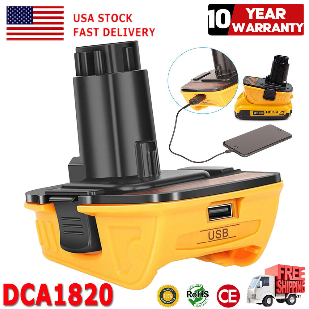 DEWALT DCA1820 Battery Adapter Converts 18V to 20V for Max Li-ion Tools  