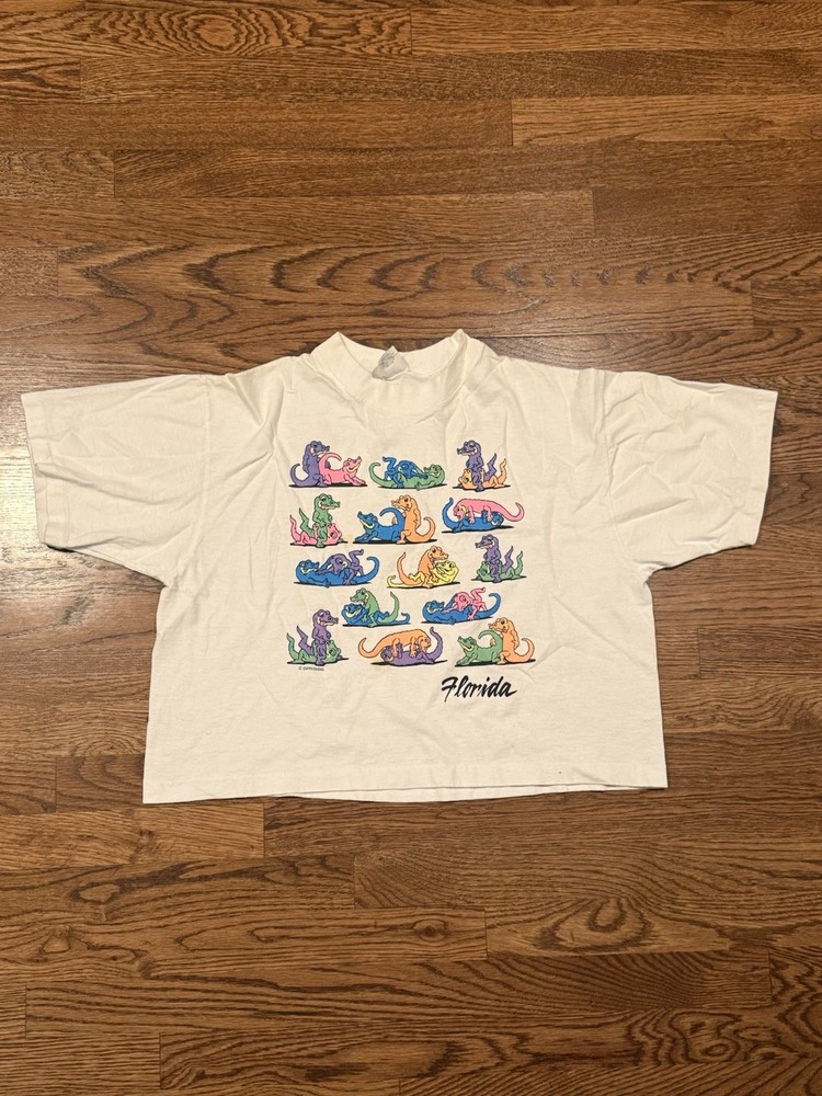 Vintage Florida Alligator Cartoon Tourist T-Shirt Sex Positions Single Stitch L
