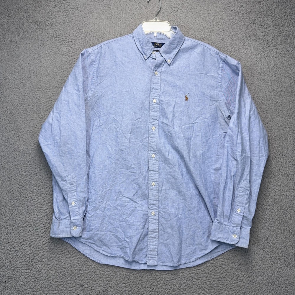 Polo Ralph Lauren Shirt Mens XL Blue Classic Fit Button Down Pony Logo