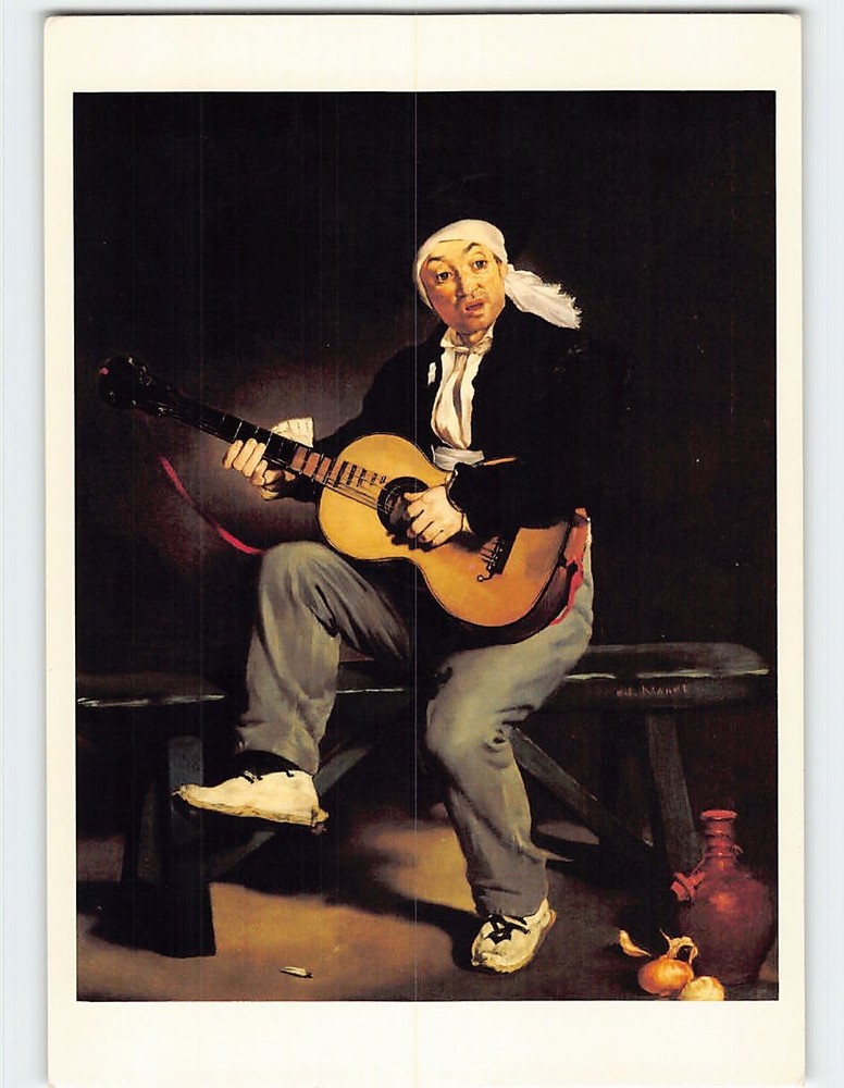 Postcard The Spanish Singer Painting by Edouard Manet