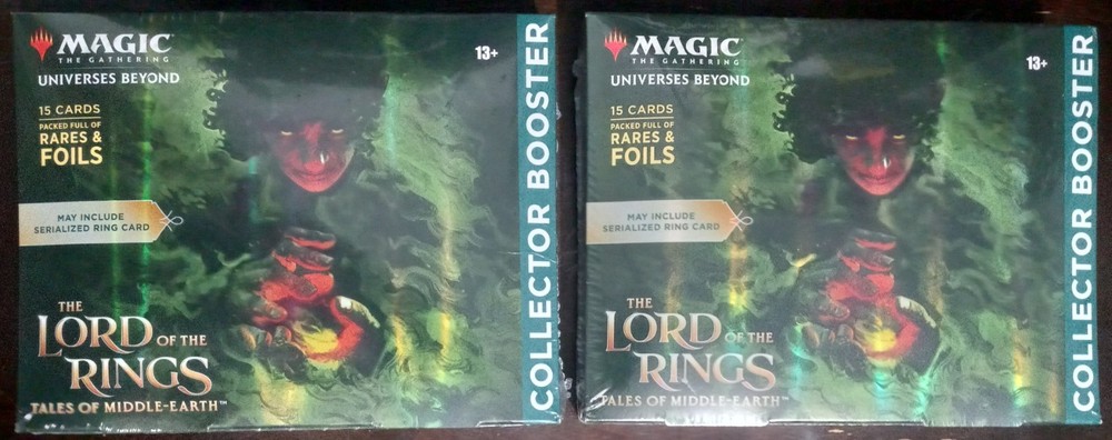2x Magic the Gathering: The Lord of the Rings Collector Omega Booster Sealed MTG