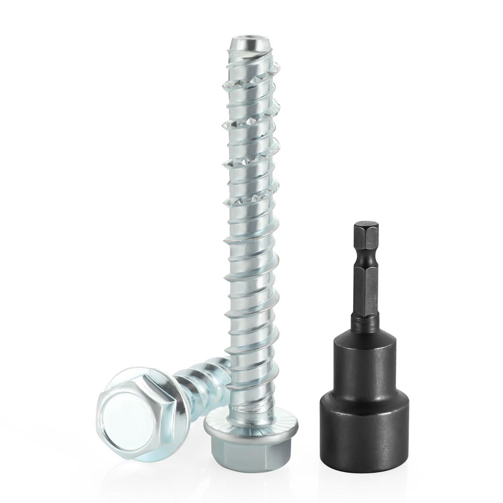 3/8 x 4 Zinc Plated Concrete Screw for Masonry Anchoring
