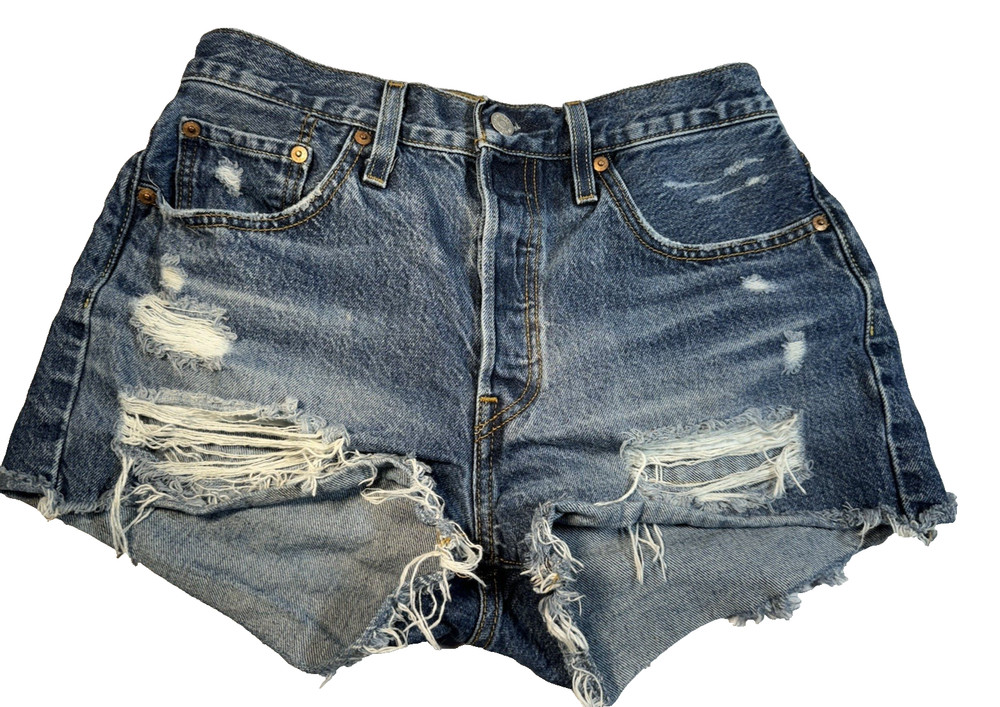 Levi’s 501 Original Women’s Medium Wash Original Fit High Rise Shorts Size 28
