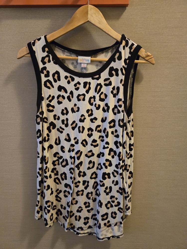 Lularoe Leopard Cheetah Small Cocoa Relaxed Tank Super Soft Animal Print NEW!